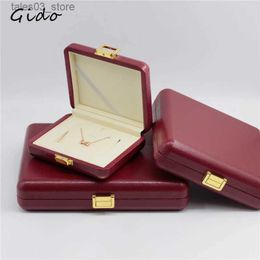 Jewelry Boxes Ring Holder Box High-grade Leather Earrings Necklace Storage Box Multi-functional Jewelry Case Q231109