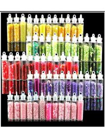 12pcs Set Nail Accessories Stickers Nail Art Decorations Bling Glitter Manicure Design For Nails Colorful Supplies Jewelry1642660