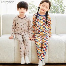 Pyjamas Winter Children's Pyjamas Christmas Pyjamas Kids Thermal Underwear Cartoon Pyjamas For Girls Boys Baby Sleepwear NightwearL231109