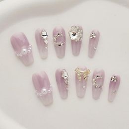 False Nails Handmade Butterfly Press On Y2K Long Short Girl Jewelry Reusable Fake Tips