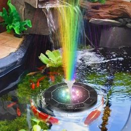 Garden Decorations 1pc 3.5W LED Solar Fountain For Birdbath Water Fountains With Battery 6 Nozzles Powered Pump Founta