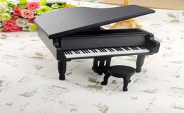 New Arrivals Wooden Piano Music Boxes Black Musical Boxes For Gifts2715081