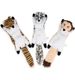 Dog Cat Squeaky Toys No Stuffing Tiger Leopard Lion Plush Chew Pets Toy For Small Medium Dogs Training JK2012XB1786775