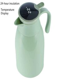 Water Bottles Kettle Smart Insulation Thermos Bottle Home Large Capacity Glass Liner Coffee Pot 2110137255288