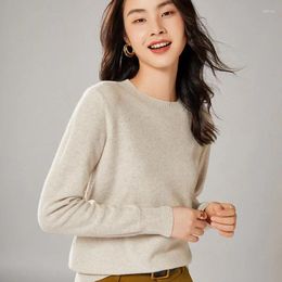 Women's Sweaters 2023 Woman Winter Cashmere Knitted Pullovers Jumper Warm Female O-neck Blouse Beige Long Sleeve Clothing