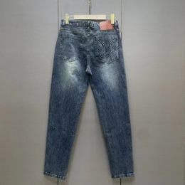 jeans byxor designer jeans mens jeans smala montering nytt trendigt varumärke mångsidiga raka byxor broderi quiltning rippade märke vintage byxa mens mode jeans m-4xl