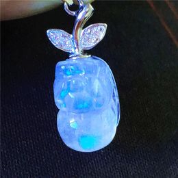 Pendant Necklaces Genuine Strong Blue Light Natural Moonstone Crystal Pi Xiu Shape Healing Gems Stone PendantPendantPendant