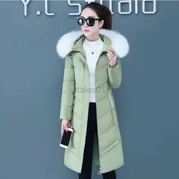 Women's Down Parkas New True Fox Collar Winter Down Jacket Women Down Coat Long Warm White Duck Down Thickened Coat Female 2023 S-3XL zln231109