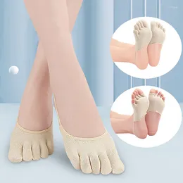 Women Socks Invisible Forefoot Elastic Foot Toe Separator Bunion Pain Relief Straighten Bent Toes Split Hallux Valgus Protector