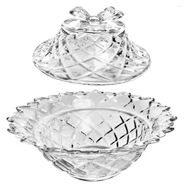 Bowls Dessert Cups Lids Nut Bowl Clear Glass Fruit Mini Amphora