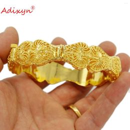 Bangle Adixyn 24K Dubai Gold Colour For Women Ethiopian Cuff Bracelets African Jewellery Party Gifts Items To Nigeria