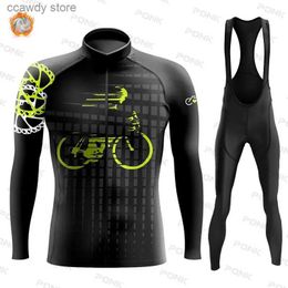 Men's Tracksuits New 2023 Winter Thermal Fece Cycling Jersey Sets Long Seve Bicyc Clothing MTB Bike Wear Maillot Ropa Ciclismo Cycling Suit T231109