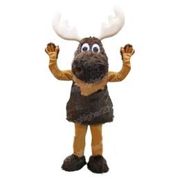 Halloween Cute Moose Mascot Costume Adult Size Cartoon Anime theme character Carnival Men Women Dress Christmas Fancy Performance Party Dress