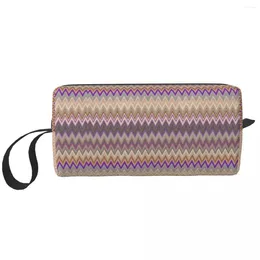 Cosmetic Bags Modern Bag Women Cute Large Capacity Bohemian Geometric Wave Makeup Storage Toiletry Dopp Kit Box Case