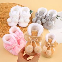 First Walkers born Booties Baby Socks Shoes Girl Winter Warm Cute Toddler Prewalkers Soft Antislip Infant Crib Crawl 231109