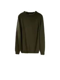 Mens Sweaters Winter loro piana Wool Knitted Round Neck Dark Green Pullover Sweaters