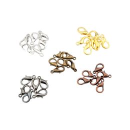 400PCS Lobster Clasps, Metal Alloy Small Lobster Claw Clasps, Weico Lobster Clip for Handmade Necklace, Bracelet Jewellery Making Accessories Fastener Hook( Nickel)