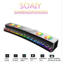 Computer Speakers LED altavoz bluetooth sound box Speaker Wireless Game Speaker Soundbar USB 3D Stereo Subwoofer FM Sound Bar caixa de som YQ231103