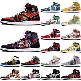 New diy classics customized shoes sports basketball shoes 1s men women antiskid damping anime fashion cool customized figure sneakers 409882