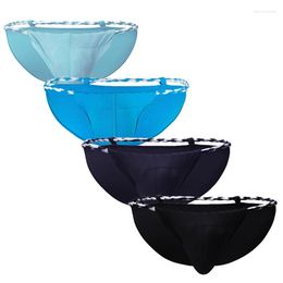 Underpants 4PCS Sexy Mens Mini Briefs Jockstrap Japan Sumo Rope Lingerie String Panties Bugle Pouch Underwear Seamless Slip Homme Bikini