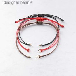 Charm Bracelets 5Pcs/Lot Red Black Brown Colour Adjustable Rope Chain Braid Bracelets For Women DIY Handmade Making Jewellery AccessoriesL231109