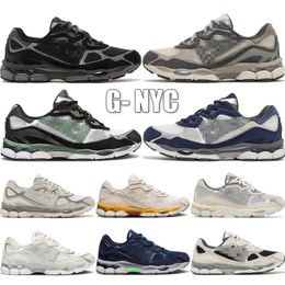 Top Gel NYC Marathon Running Shoes 2023 Designer Oatmeal Concrete Navy Steel Obsidian Grey Cream White oyster grey graphite black ivy outdoor trail sneakers