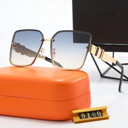 Fashion Classic Designer Sunglasses For Men Women Sunglasses Luxury Polarised Pilot Oversized Sun Glasses UV400 Eyewear PC Frame Polaroid Lens S9160