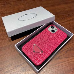 Phone Designer Case For IPhone Cases 14 13 12 11 Pro Promax Plus Xs Xr 8p Leather Crocodile Pattern Mobile Cover d1