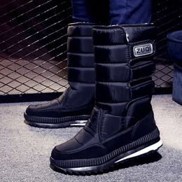 Boots Men Boots Platform Men Snow Boots for Man Shoes Thick Plush Waterproof Slip-resistant Winter Keep Warm Shoes Plus Size 34 - 47 231108