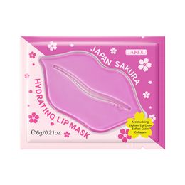 LAIKOU Sakura Hydrating Lip Mask Long Lasting Moisturising Nourishing Repairing Relieve Dryness Fades Fine Lines Lip Care Mask