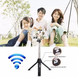 Freeshipping Handheld Mini Tripod 3 in 1 Self-portrait Monopod Phone Selfie Stick With Bluetooth Remote Shutter For Smart Phones Camera Hqgj