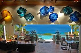 Wall Lamps El Lobby Design Flower Plates Big Blown Glass Scones Light