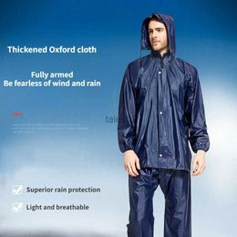 Rain Wear Thickened Oxford Raincoat Adult Split Suit Site Labor Protection PVC Rain Poncho Rain Pants for Men and Women Outdoor Travel zln231109