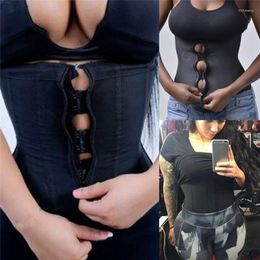 Women's Shapers Women Waist Trainer Body Shaper Corsets With Zipper And Hooks Adjustable Cincher Tummy Control Slimming Belt Black Shapewear