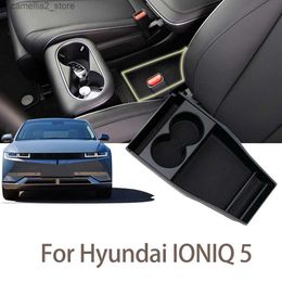 Car Organizer For Hyundai IONIQ 5 2021 2022 2023 Car Armrest Storage Box Stowing Tidying Organizer Case Water Bottle Holder Interior Accessory Q231109