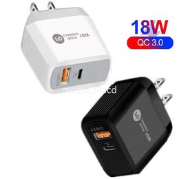 18W 20W 25W Fast Quick Chargers QC3.0 Type c USb-C charger Eu US UK Wall Chargers For Iphone 11 12 13 14 15 Samsung 10 s20 S22 s23 htc M1 pc mp3