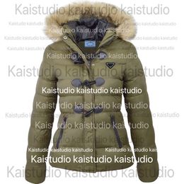 2023 Autumn/Winter Design Cotton Dress Women's Short Hooded Warm Versatile Casual Coat Cowhorn Button Women's Cotton Coat