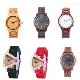 Wristwatches Lovers Watches Wooden Timepieces Couple Watch Male Bracelet Wrist Women Dial Quartz Wristwatch