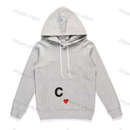 Men's Hoodie Sweatshirts Women Zipper Loose Coat Play Sweatshirt Commes Cardigan Des Small Red Heart Jacket Garcons Standard and Fleece F6