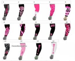 new 2019 Pink Football Flame faith love ribbon cancer breast arm sleeve Compression Arm Sleeve Moisture Wicking Pink Ribbon Breast2115785