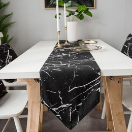 Table Runner Marble Crackle Table Runners Table decoration used for family gatherings weddings Christmas decorations restaurants table gadgets 230408