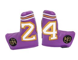 Purple 24 PU Leather Embroidery Golf Club Headcover Blade Putter covers4756161