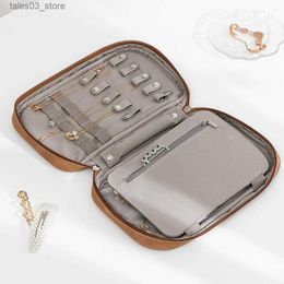 Jewellery Boxes 2023 New Travel Portable Jewellery Organiser Roll Foldable Jewellery Case for Bracelet Ring Necklaces Earring Jewellery Storage Bag Q231109