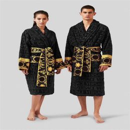 Lenceria Men's Sleepwear Mens Womens Home Robes Shawl Collar Cotton Soft Fluffy Designer Brand Luxury Vintage Bathrobe Pajamas Unisex Lovers Dressing Gown M-3XL 507