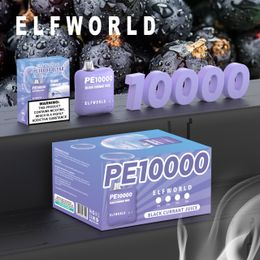 ELF WORLD vape 10000 e cigarette bang box 12k puff disposable puff vapes bar rechargeable battery 0% 2% 3% 5% vape pen kit prefilled carts pod