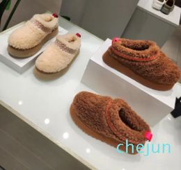slippers platform snow boots keep warm boot Sheepskin Plush casual boots with box card dustbag Beautiful gifts