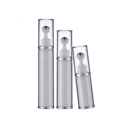 5ml 10ml 15ml Vacuum Bottle Acrylic Eye Cream Roll on Bottle Steel Bead Cosmetic Eye Essence Packing Roller Bottle