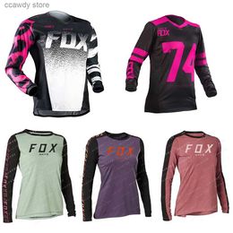 Women's T-Shirt Women Jerseys Long Seves MTB BAT Bike Shirts Offroad DH Motorcyc Jersey Motocross Sportwear Clothing T231109