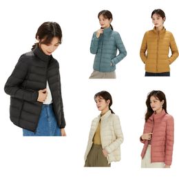 LL LEMONS Women's Yoga Short u Thin Down Jacket Outfit Solid Colour Puffer Coat Sports Winter Outwear 15 Colours S-4XL Otfit Pffer Otwear s