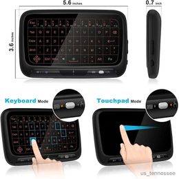 Keyboards Keyboards 2.4G Wireless Keyboard Touchpad Mouse Backlit Rechargeable Full Screen Remote Control for Android TV Box Projector R231109